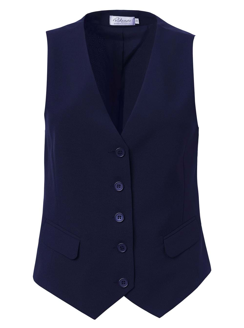 Ladies Dominique Waistcoats- Fabric 869 Navy-0