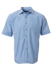 Mens K124 S/S Shirt - Blue/White-0