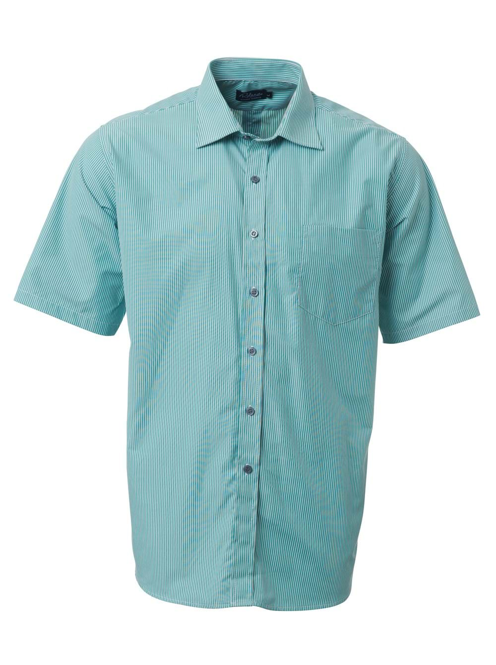 Mens K124 S/S Shirt - Green/White-0