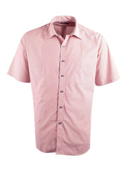 Mens K124 S/S Shirt - Red/White-0