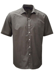 Mens K203 S/S Shirt - Charcoal/White-0