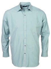 Mens K124 L/S Shirt - Green/White-0