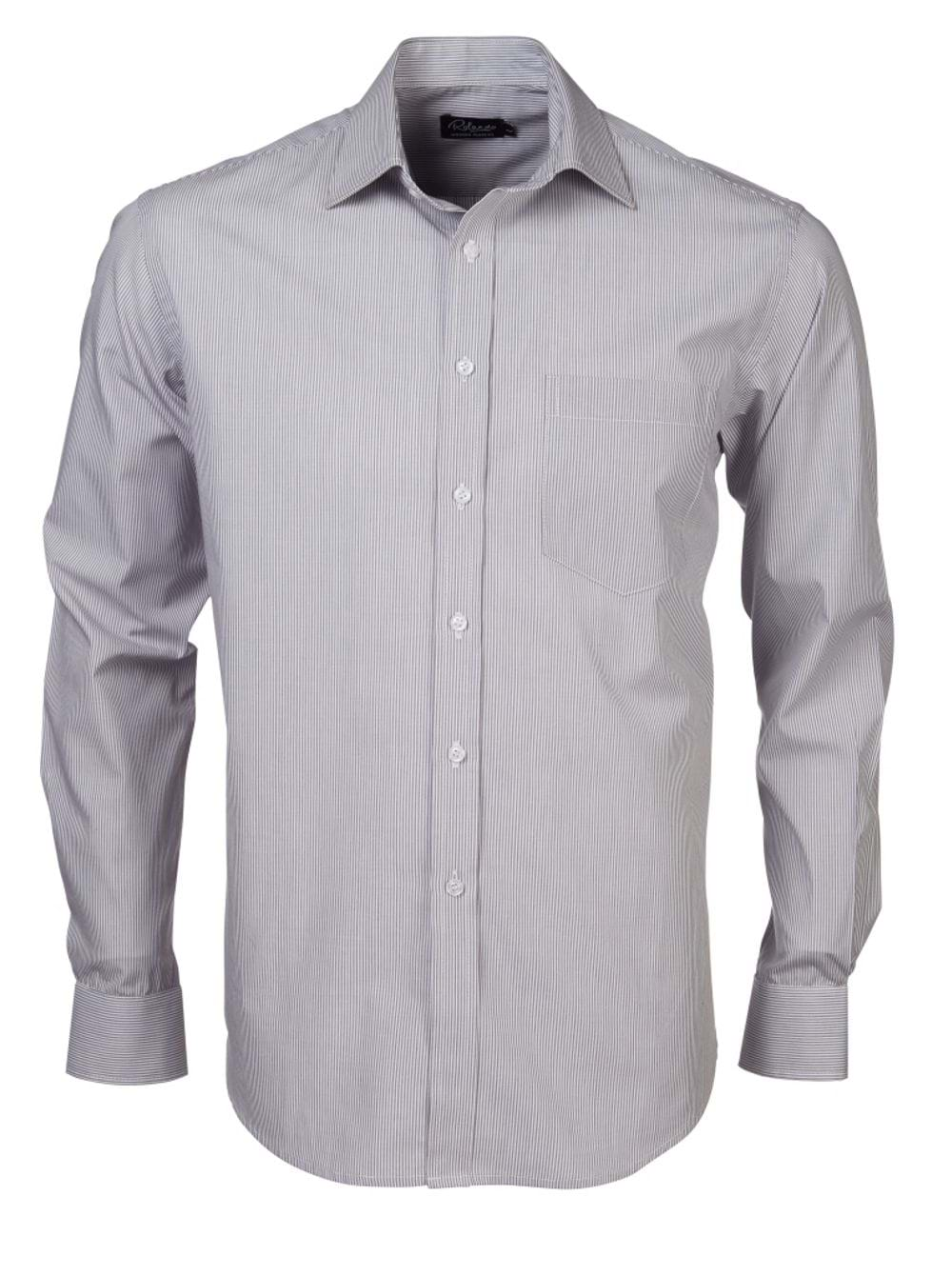 Mens K218 L/S Shirt - Grey/White-0