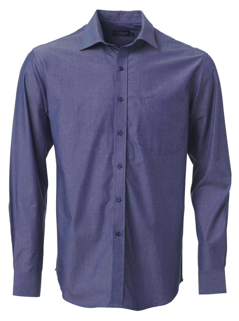 Mens Avery K238 L/S Shirt - Indigo-0