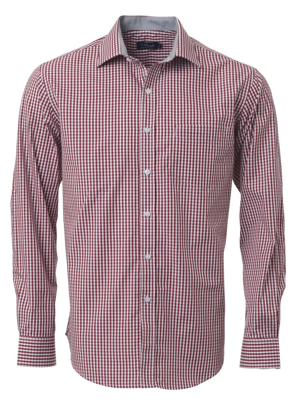 Mens Kingsley K235 L/S Shirt - Red-0