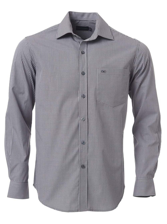 Mens Tivoli K239 L/S Shirt - Grey Check