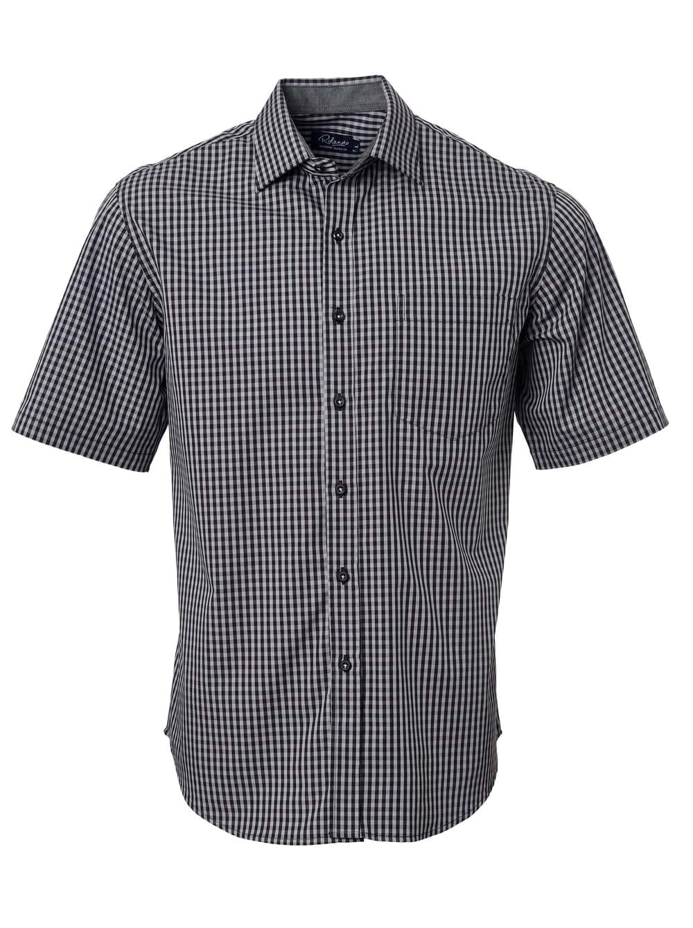 Mens Heath K233 S/S Shirt - Black/Grey-0