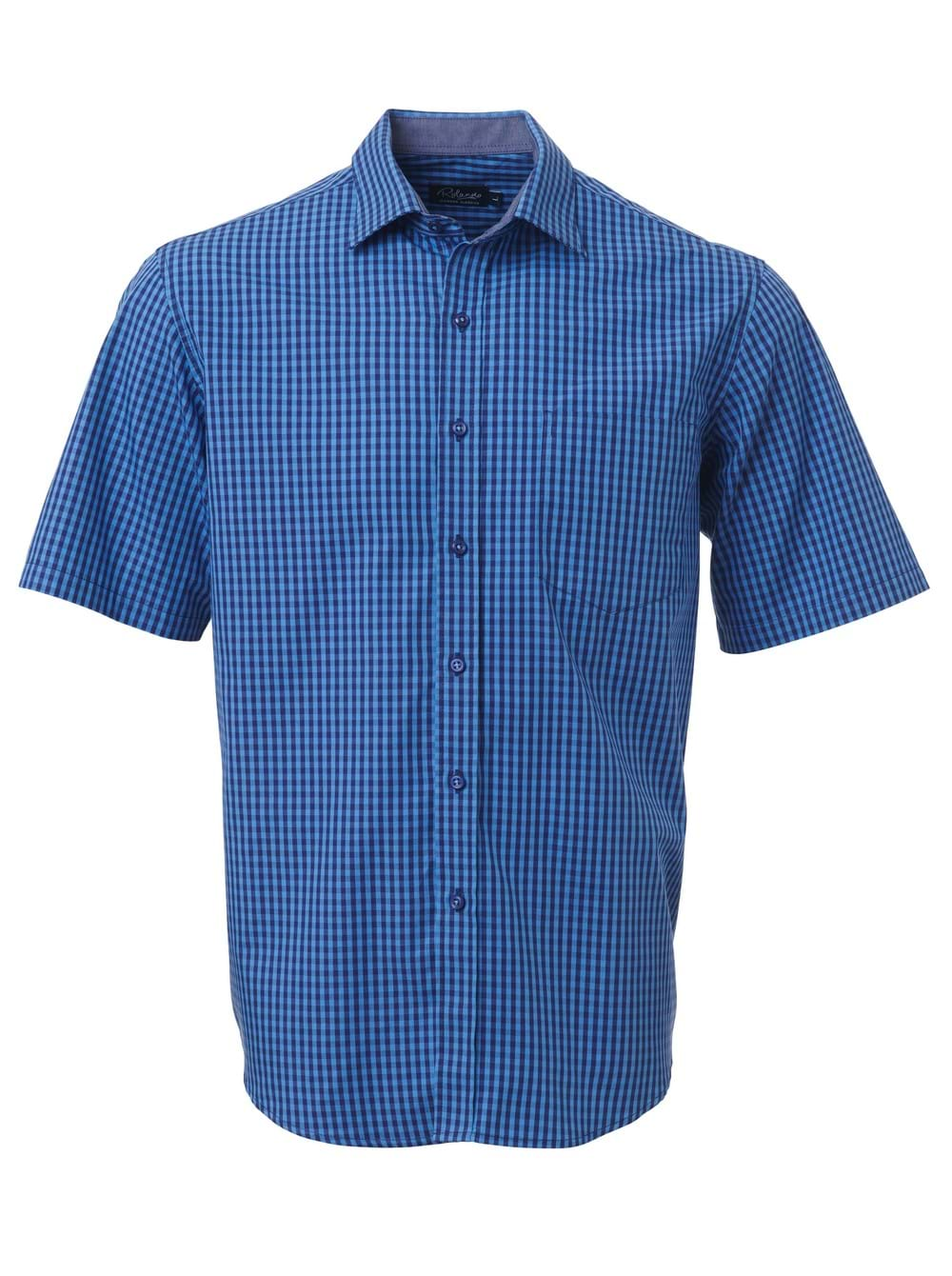 Mens Heath K233 S/S Shirt - Navy/Blue-0