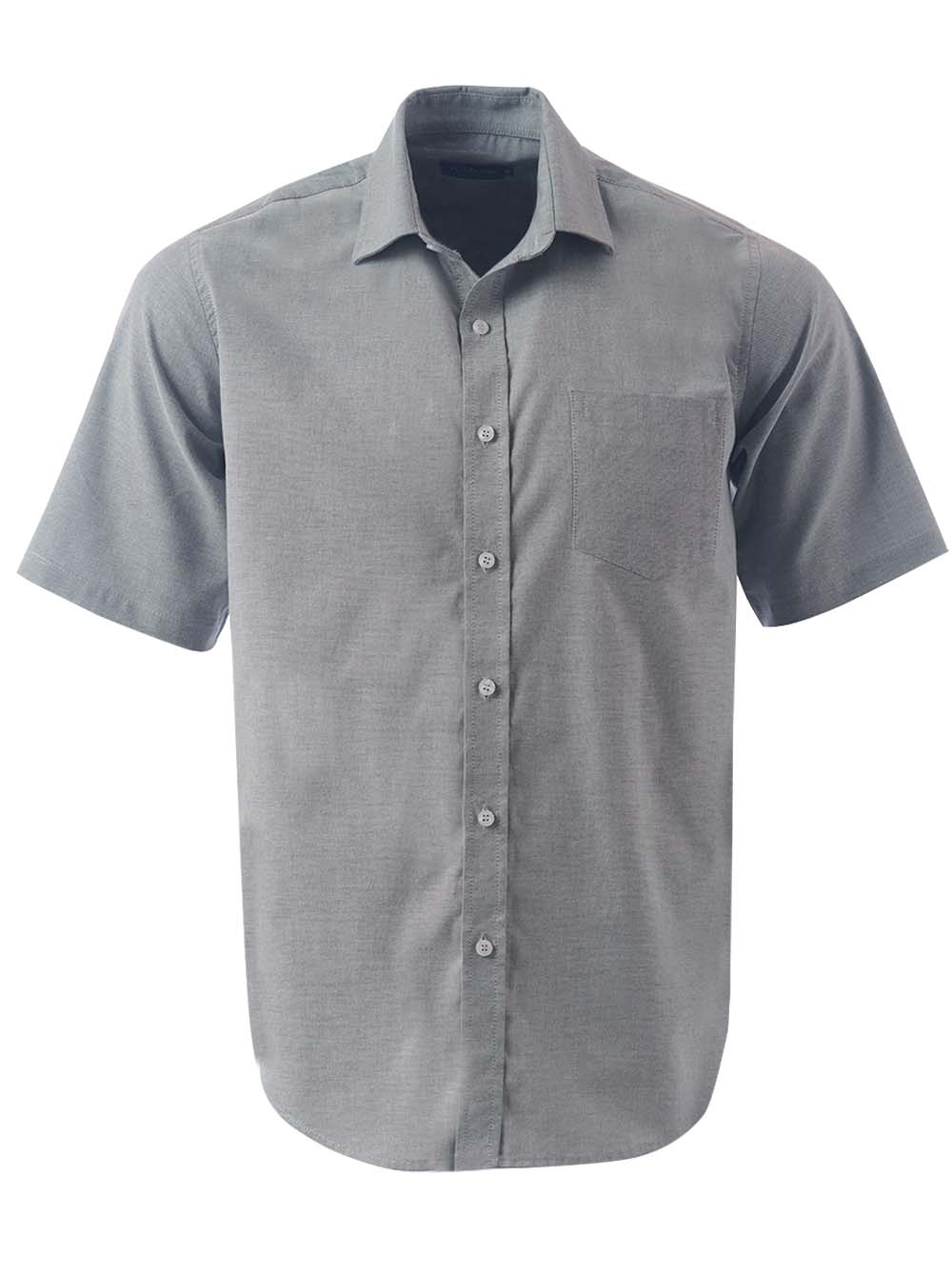 Mens Tate Oxford K373 S/S Shirt - Grey-0