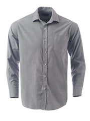 Mens Tate Oxford K373 L/S Shirt - Grey-0