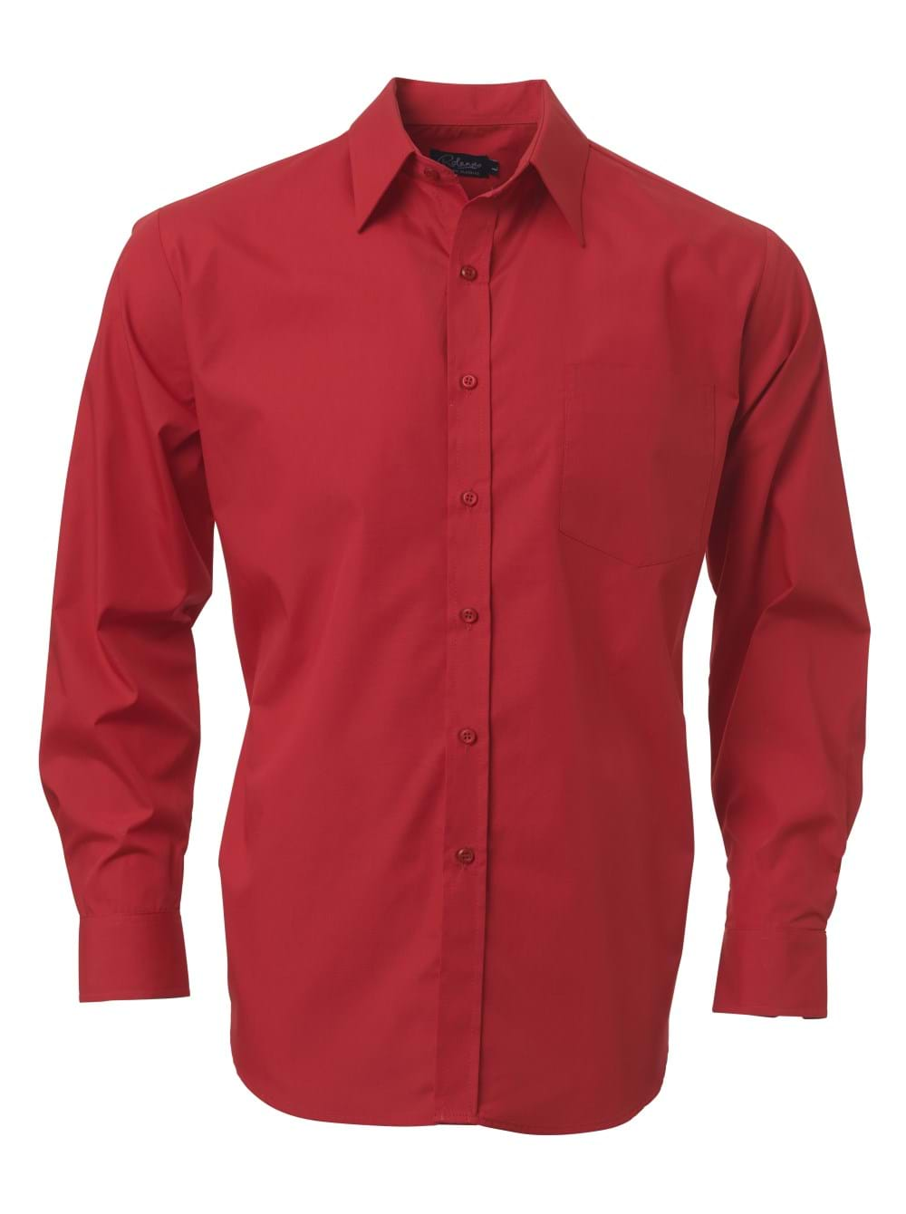 Mens P070 L/S Shirt - Red-0