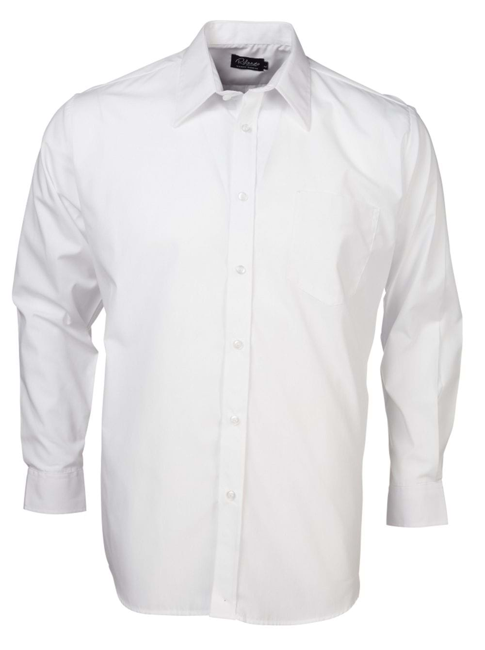 Mens P070 L/S Shirt - White-0