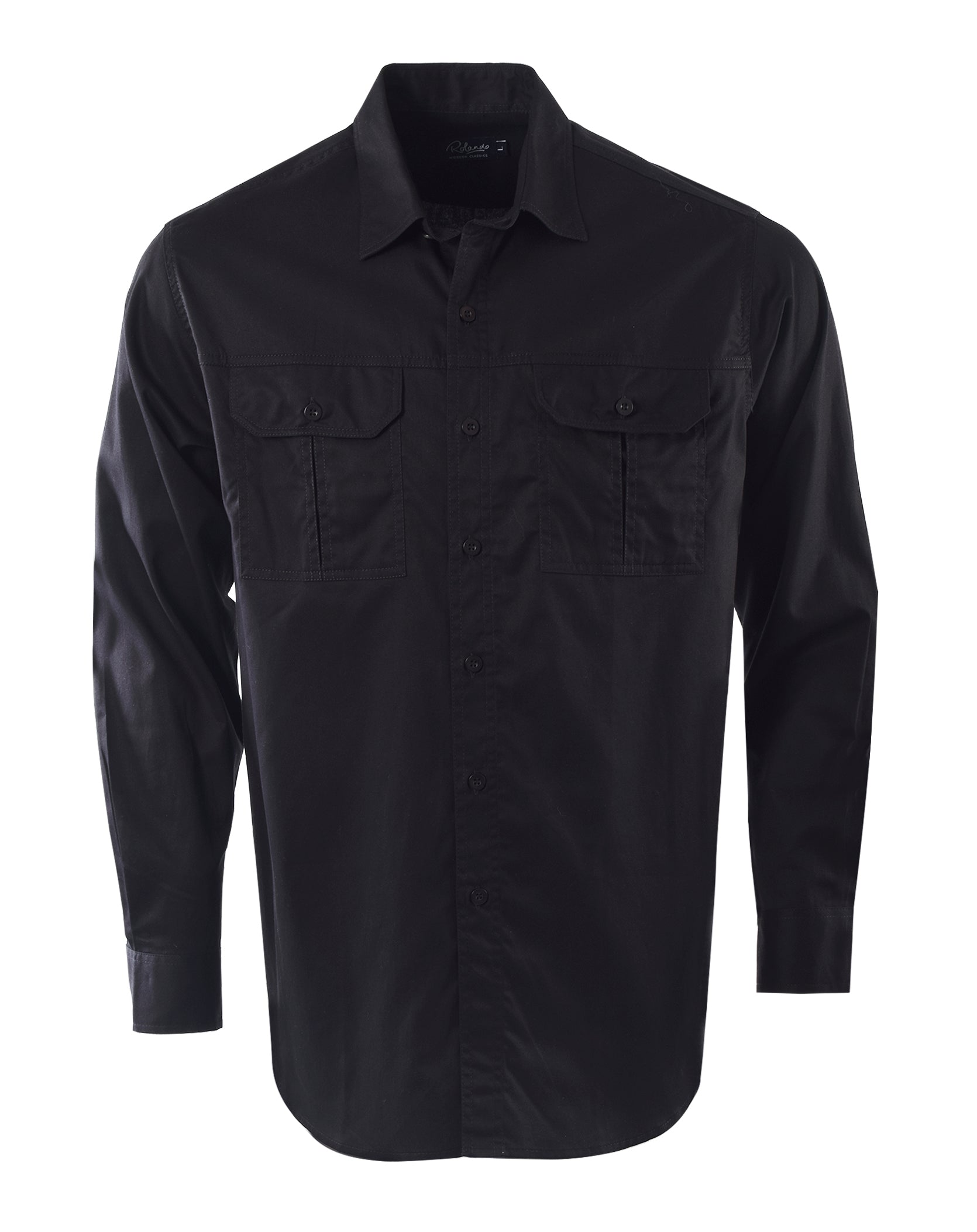 Mens Forrest L/S Shirt - Black-0