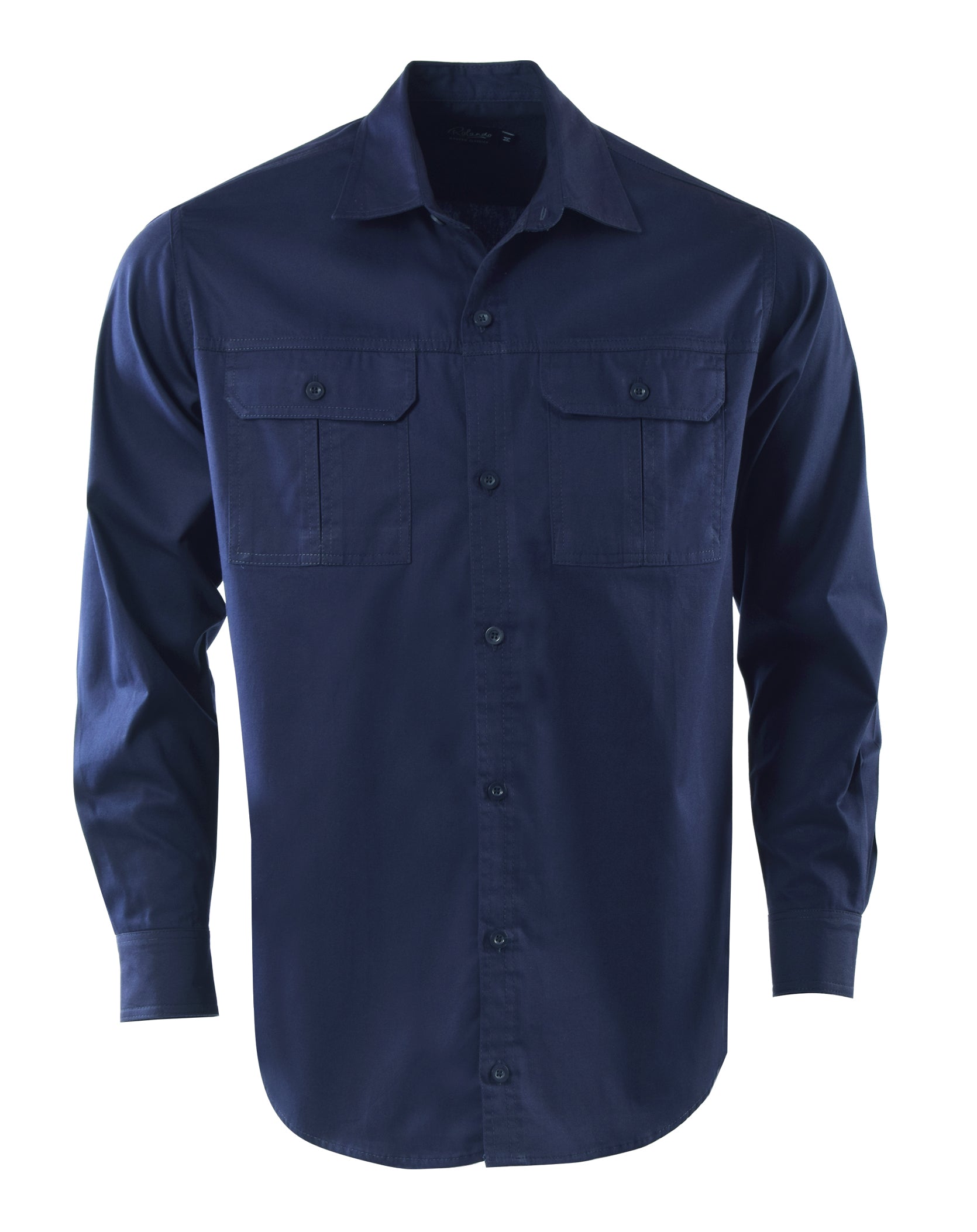 Mens Forrest L/S Shirt - Navy-0