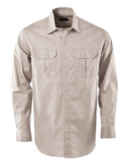 Mens Forrest L/S Shirt - Stone-0