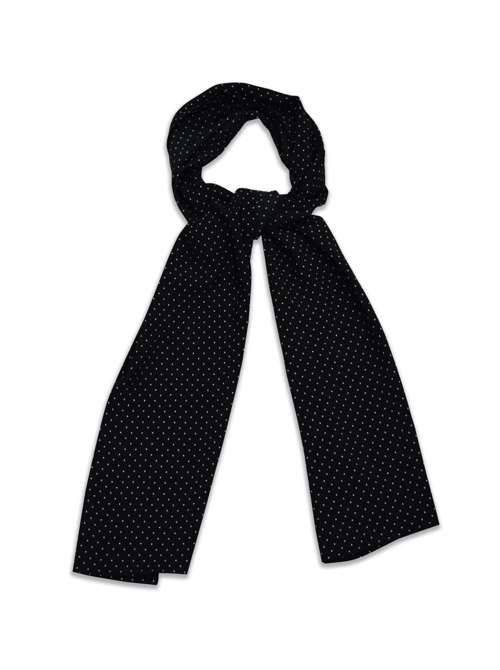 Ladies Scarf Polka Dot Print - Black-0