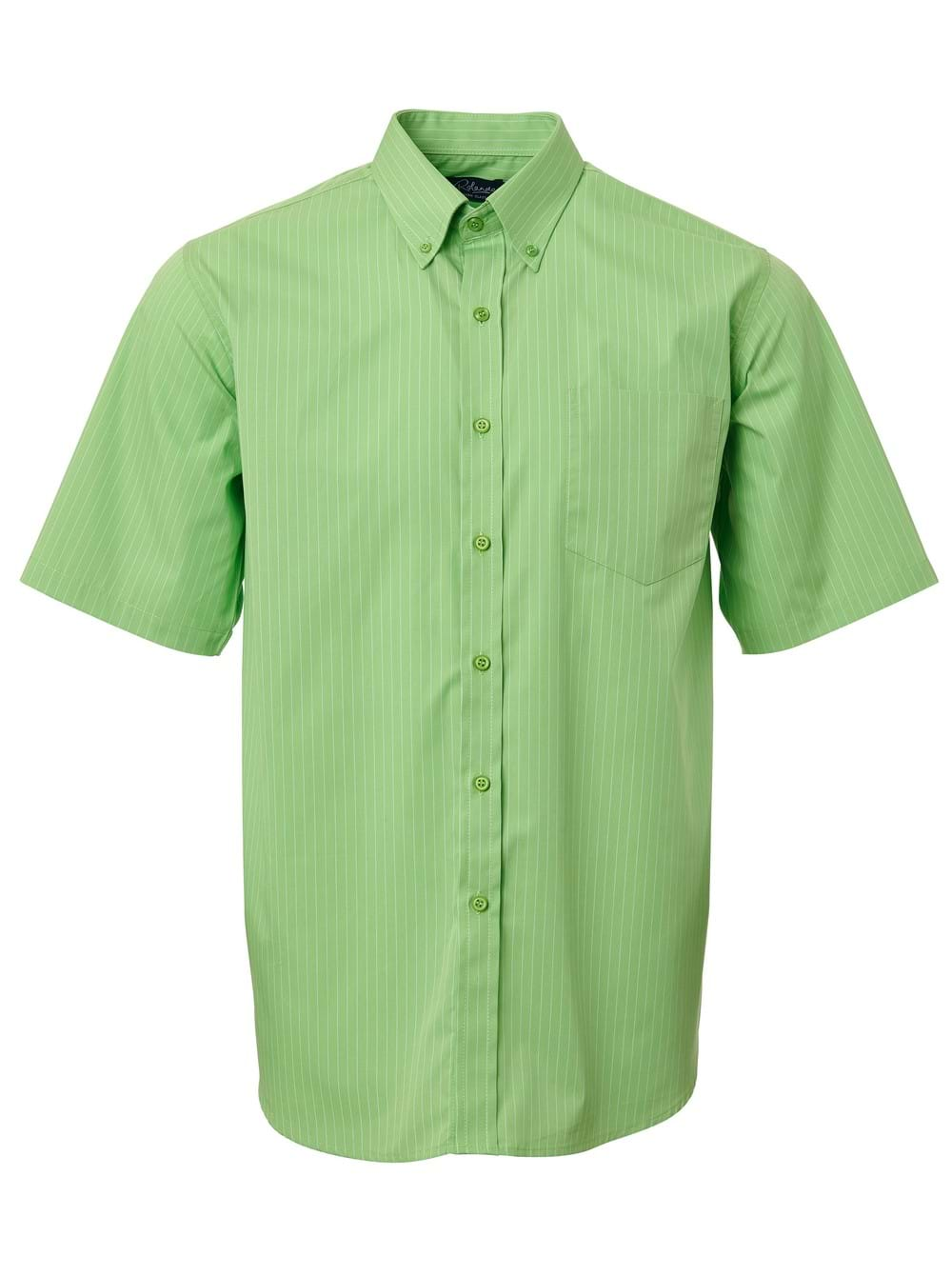 Mens K202 Stripe S/S Shirt - Lime-0