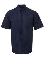 Mens K202 Stripe S/S Shirt - Navy-0