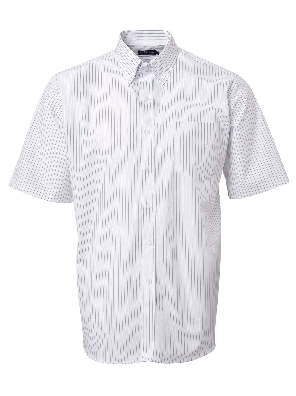 Mens K202 Stripe S/S Shirt - White-0