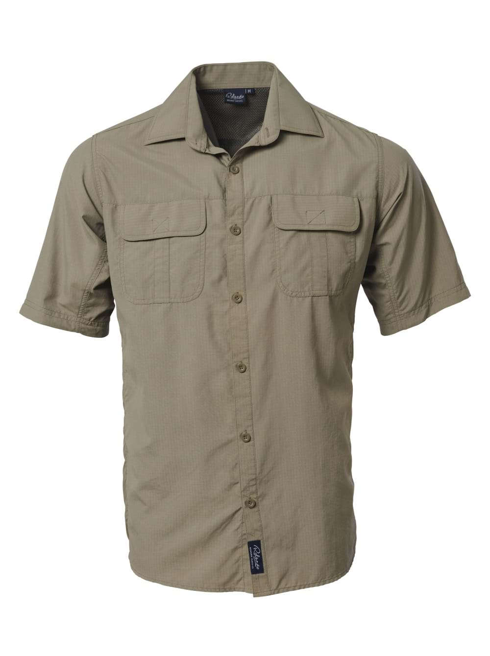 Mens K224 S/S Safari Shirt - Khaki-0