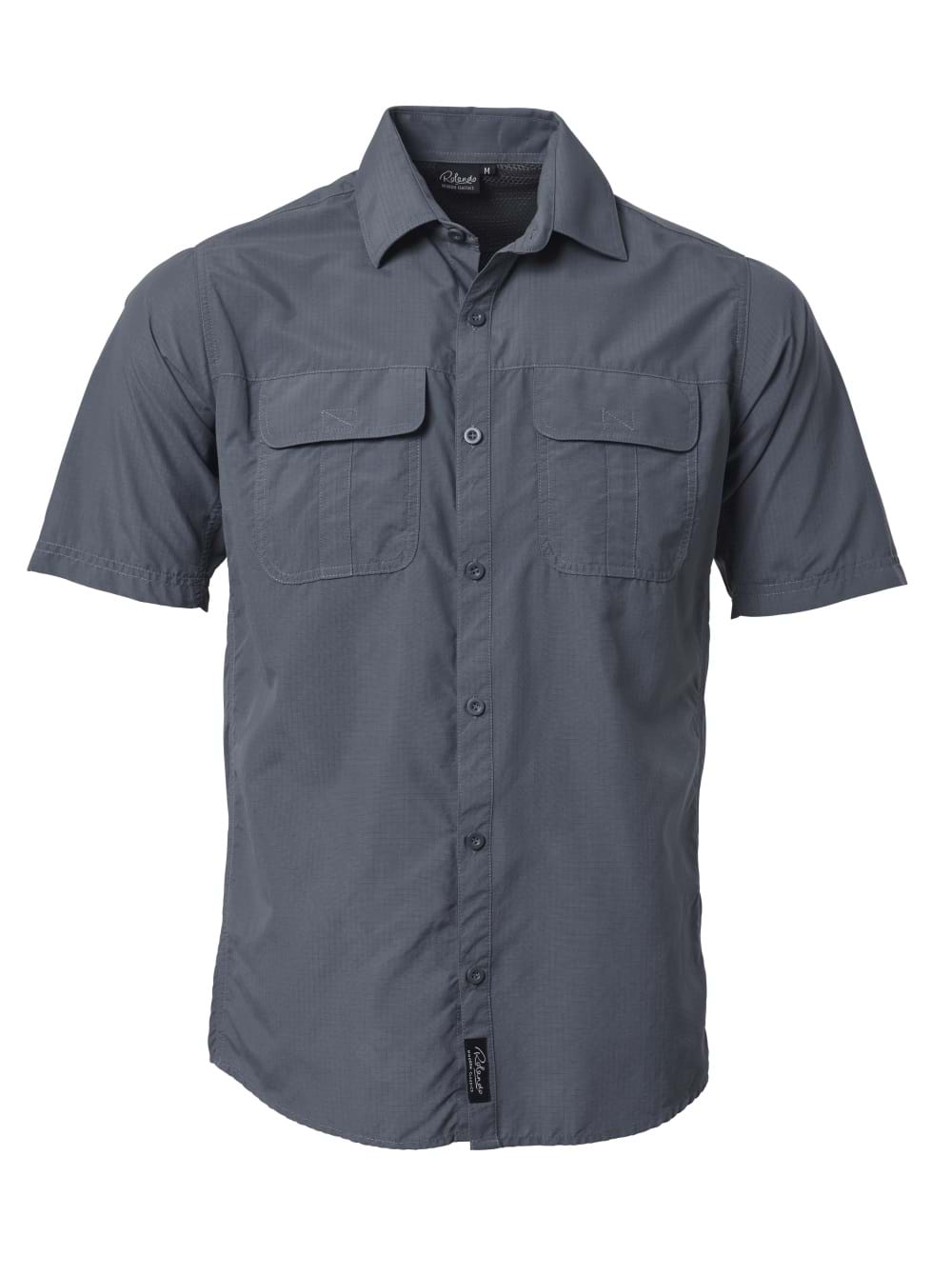 Mens K224 S/S Safari Shirt - Petrol blue-0