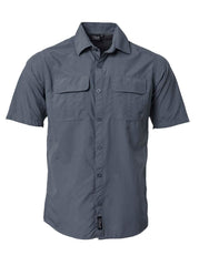 Mens K224 S/S Safari Shirt - Petrol blue-0