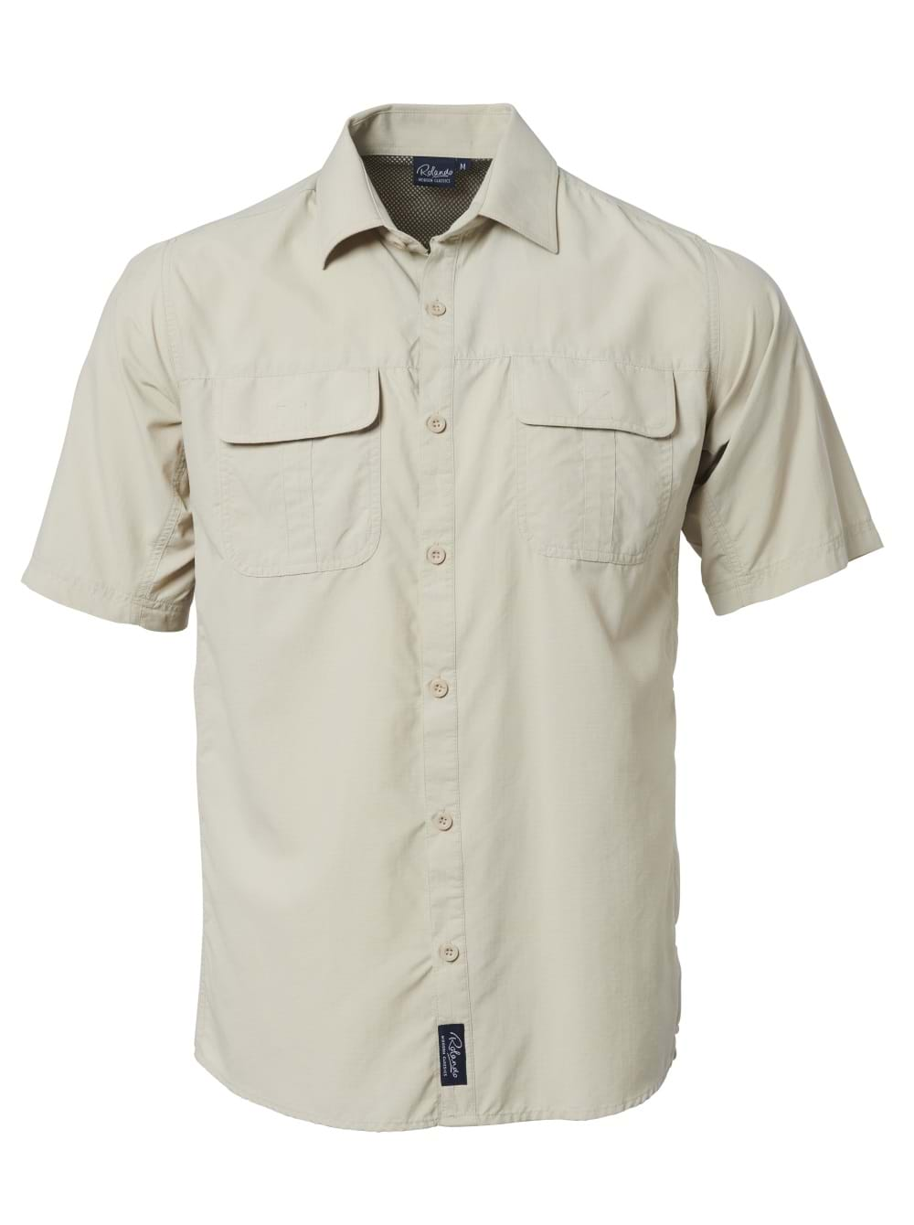 Mens K224 S/S Safari Shirt - Stone-0