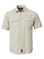 Mens K224 S/S Safari Shirt - Stone-0