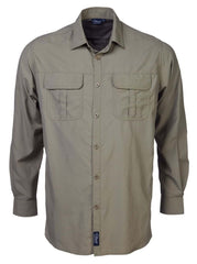 Mens K224 L/S Safari Shirt - Khaki-0