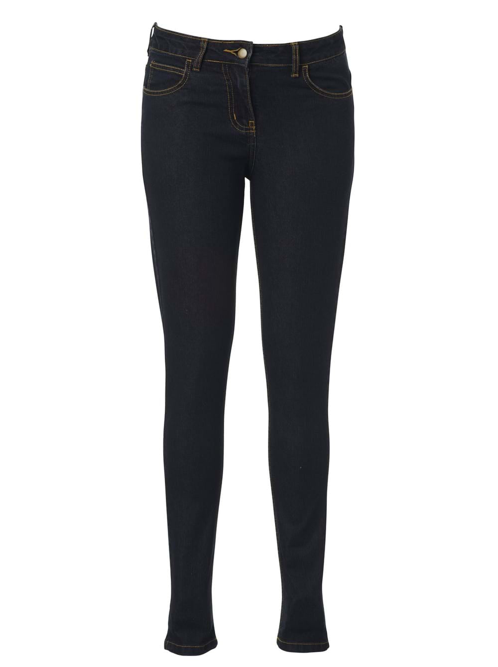 Ladies Giselle Stretch Denim Skinny Jeans - Blue/Black-0