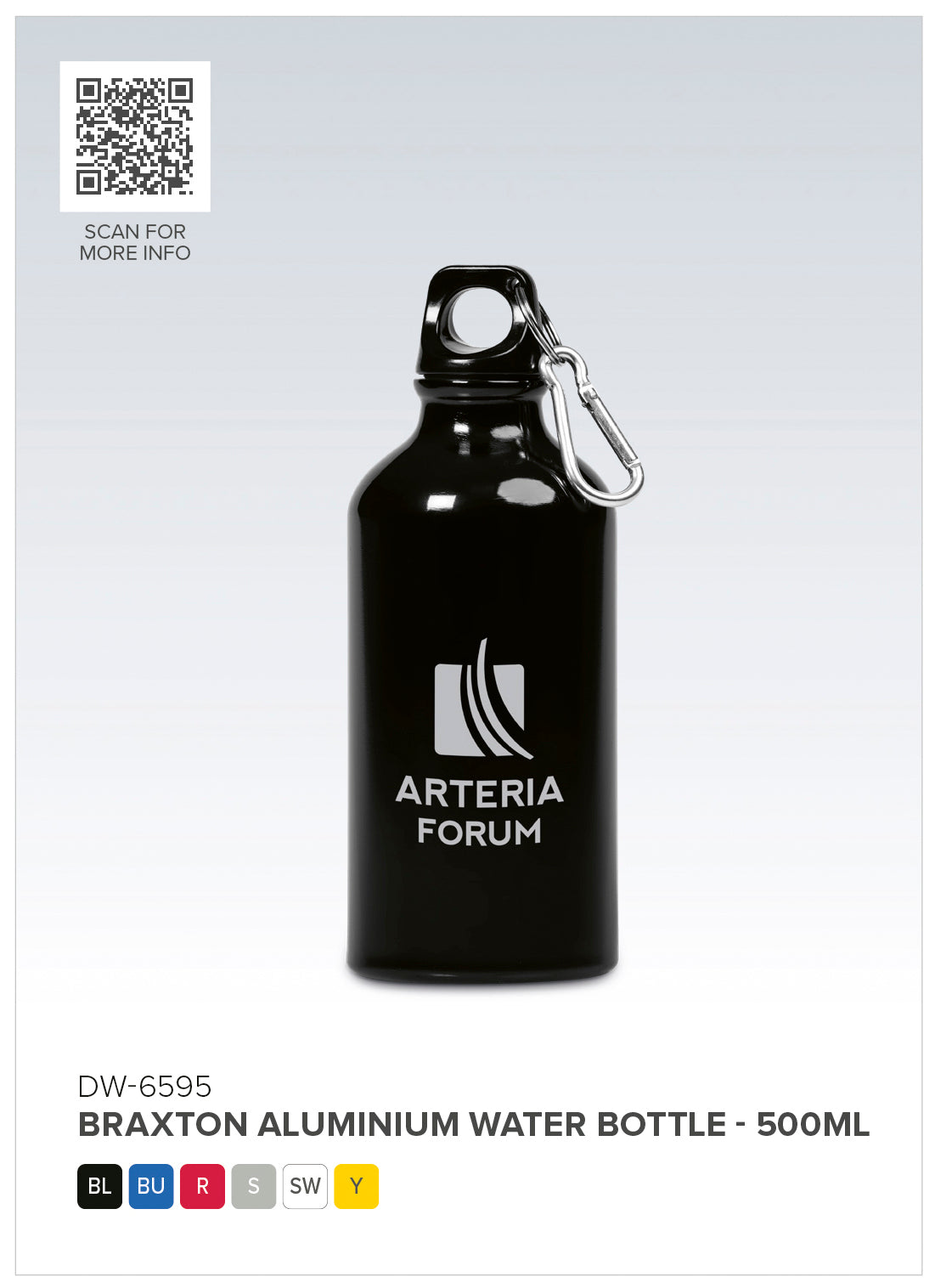 Altitude Braxton Aluminium Water Bottle - 500ml-8