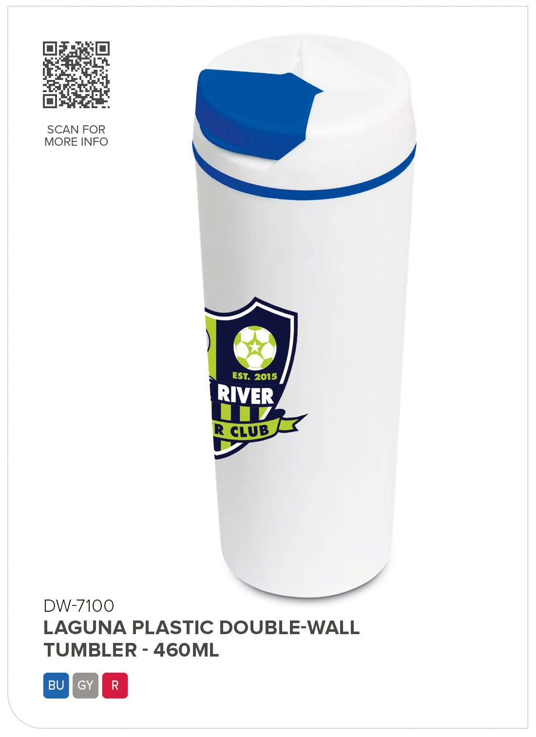 Altitude Laguna Plastic Double-Wall Tumbler - 460ml-4