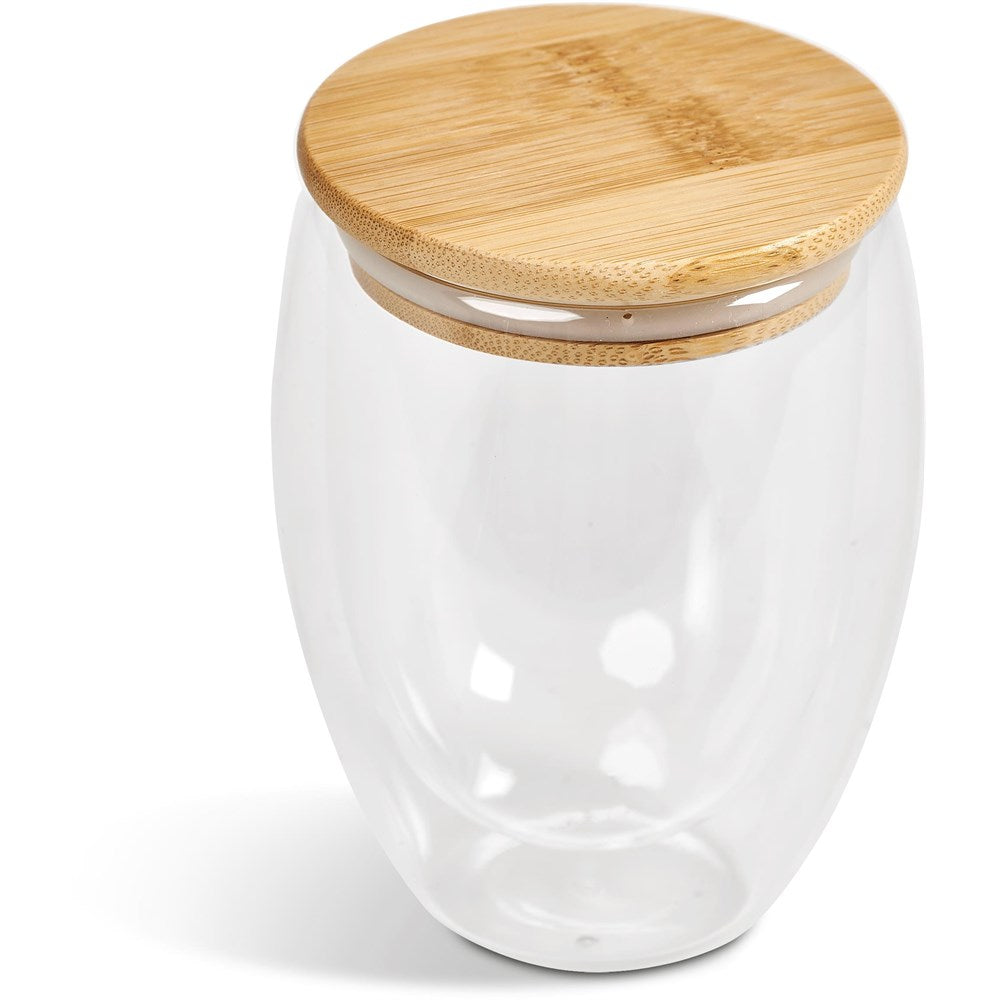 Okiyo Moco Glass & Bamboo Double-Wall Cup - 350ml-2