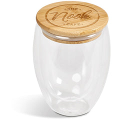 Okiyo Moco Glass & Bamboo Double-Wall Cup - 350ml-1