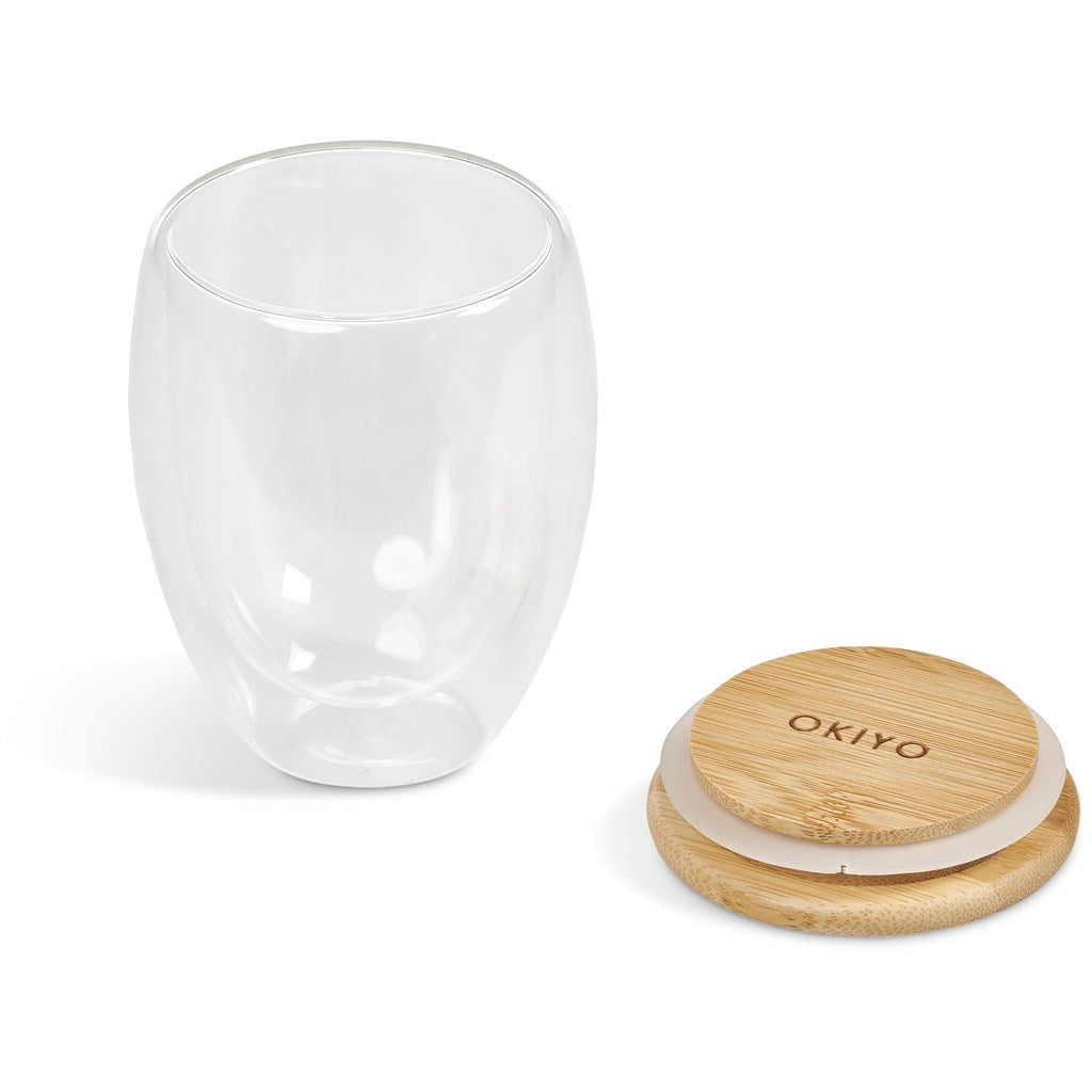 Okiyo Moco Glass & Bamboo Double-Wall Cup - 350ml-3