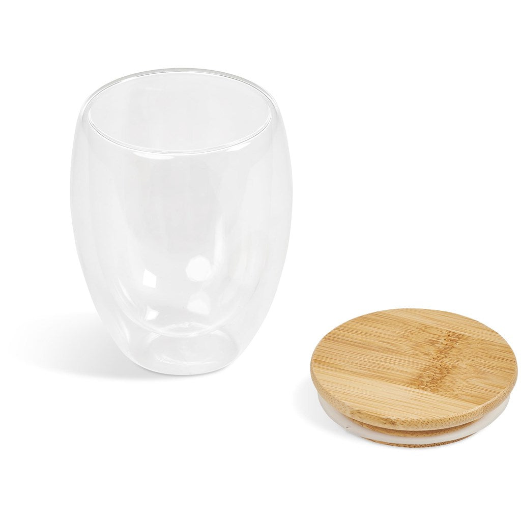 Okiyo Moco Glass & Bamboo Double-Wall Cup - 350ml-5