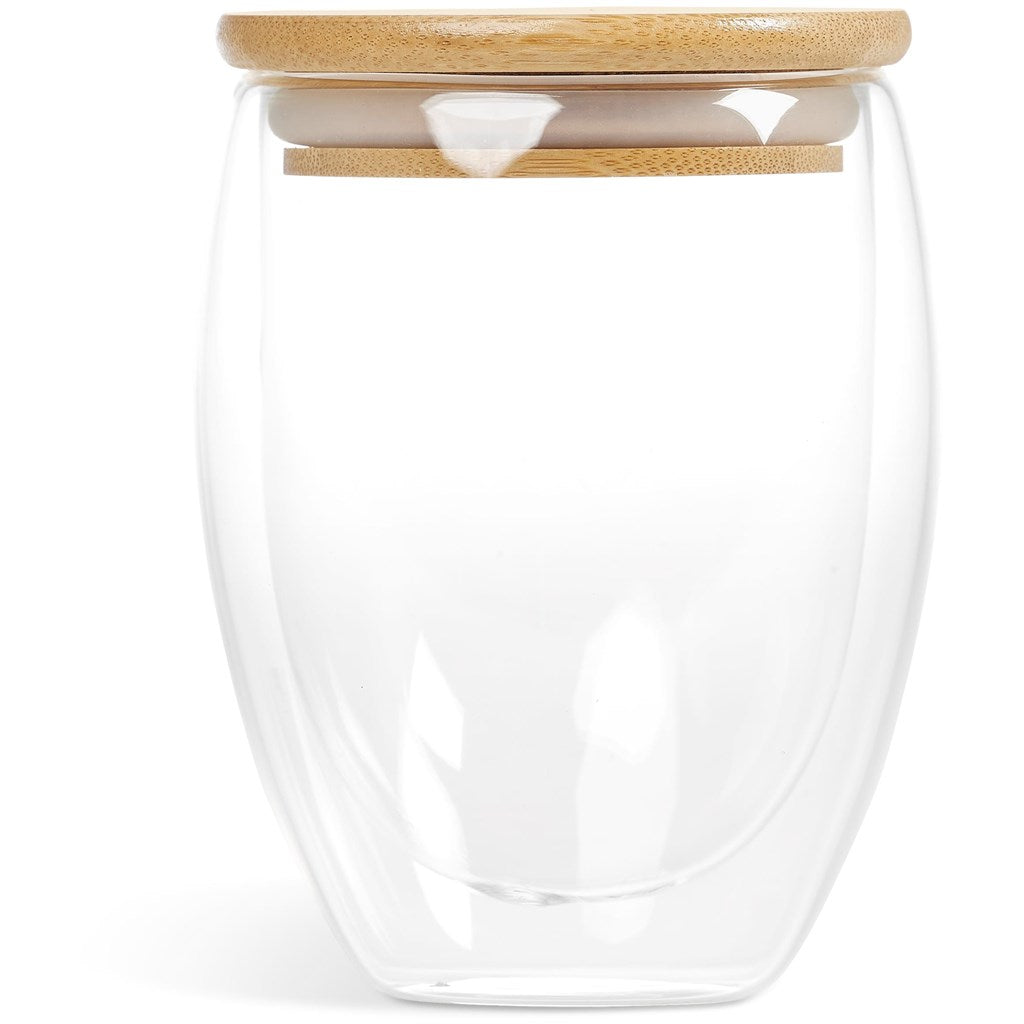 Okiyo Moco Glass & Bamboo Double-Wall Cup - 350ml-8