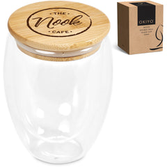 Okiyo Moco Glass & Bamboo Double-Wall Cup - 350ml-11