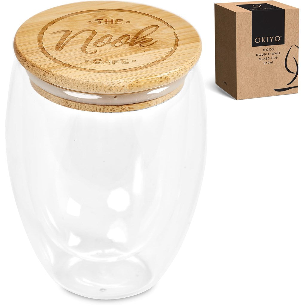 Okiyo Moco Glass & Bamboo Double-Wall Cup - 350ml-7