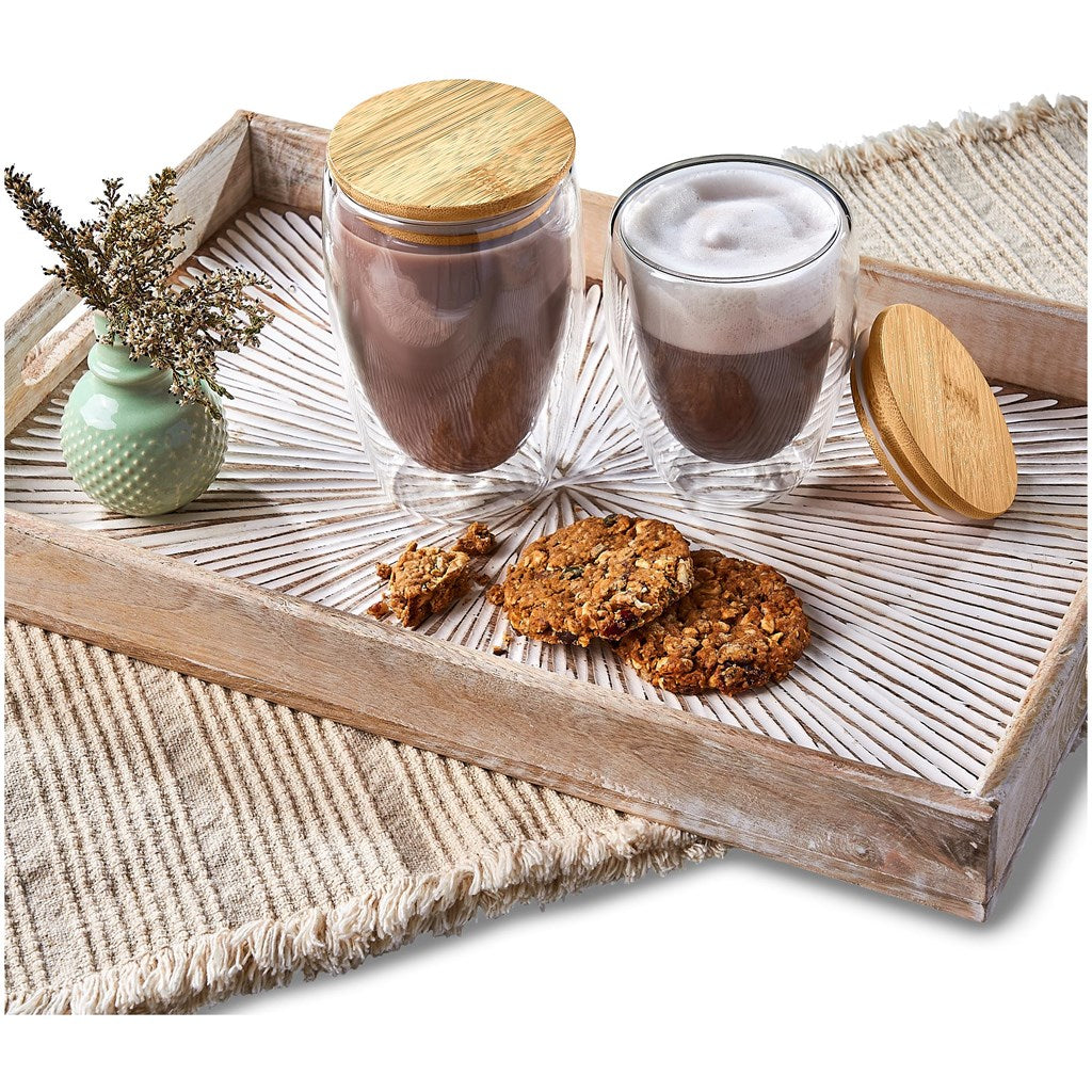 Okiyo Moco Glass & Bamboo Double-Wall Cup - 350ml-14