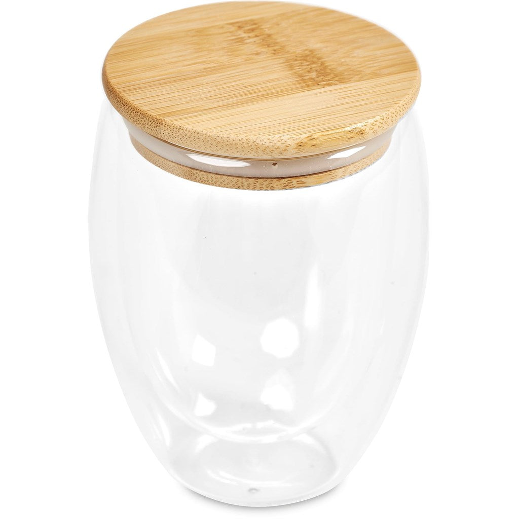 Okiyo Moco Glass & Bamboo Double-Wall Cup - 350ml-12