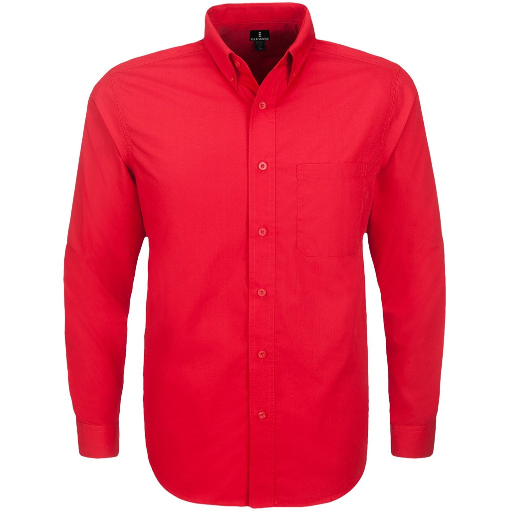 Mens Long Sleeve Preston Shirt - Red-0