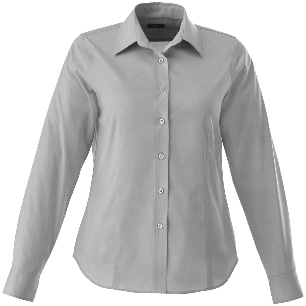 Ladies Long Sleeve Wilshire Shirt - Grey-0