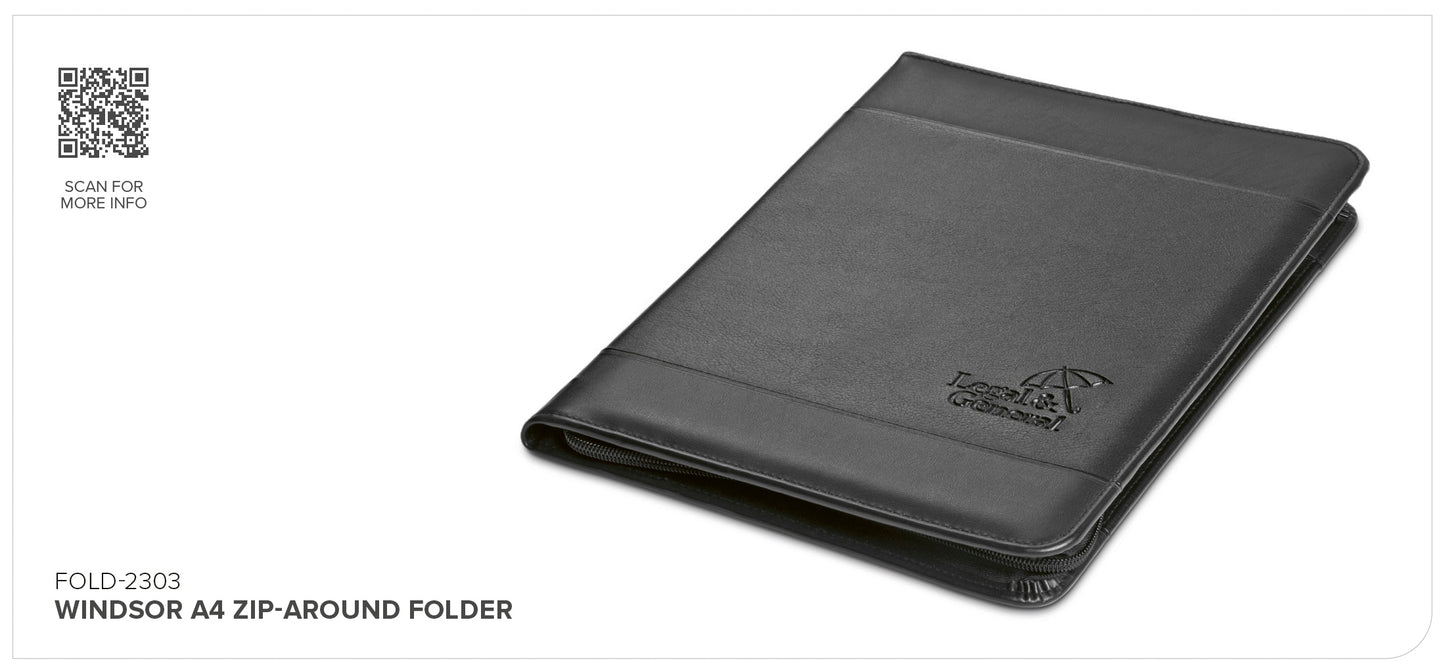 Altitude Windsor A4 Zip-Around Folder-3