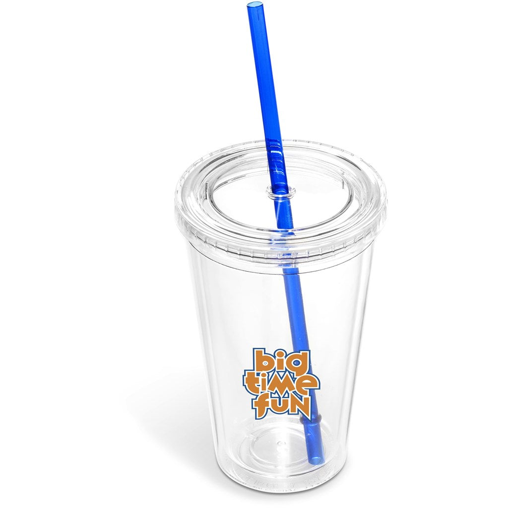 Malibu Double-Wall Frosted Straw Tumbler-1