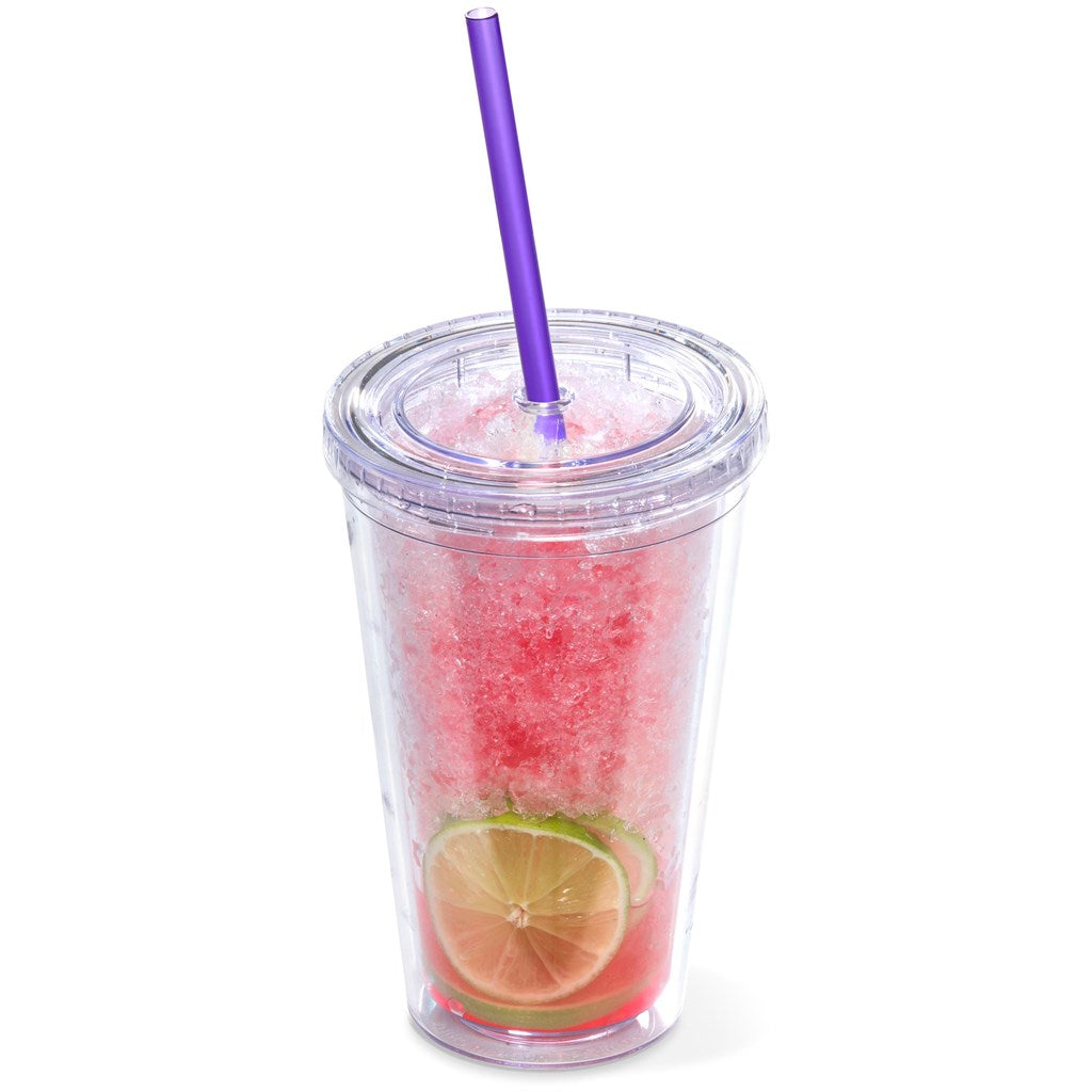 Malibu Double-Wall Frosted Straw Tumbler-4