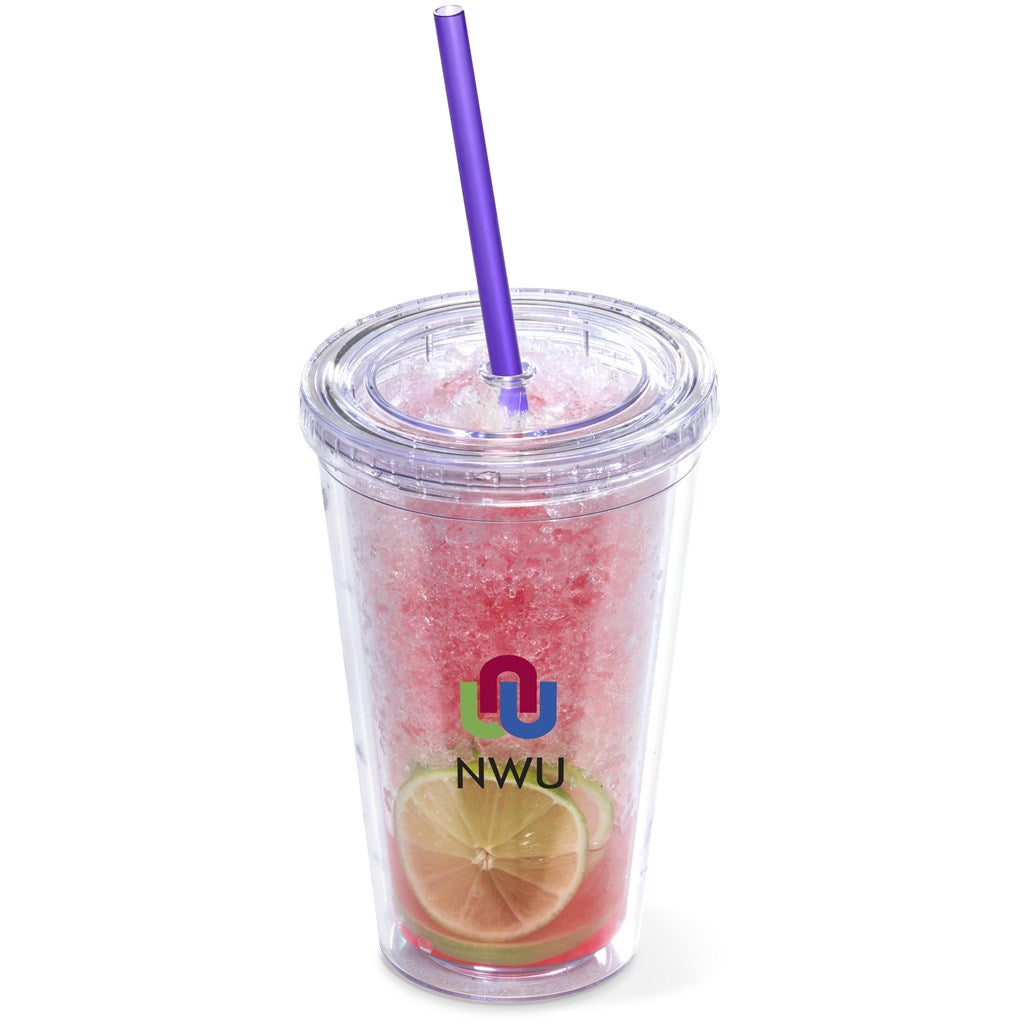 Malibu Double-Wall Frosted Straw Tumbler-3