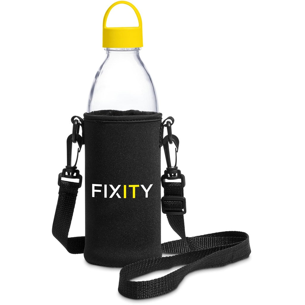 Kooshty Hands-Free Glass Water Bottle – 850ml - Yellow-0
