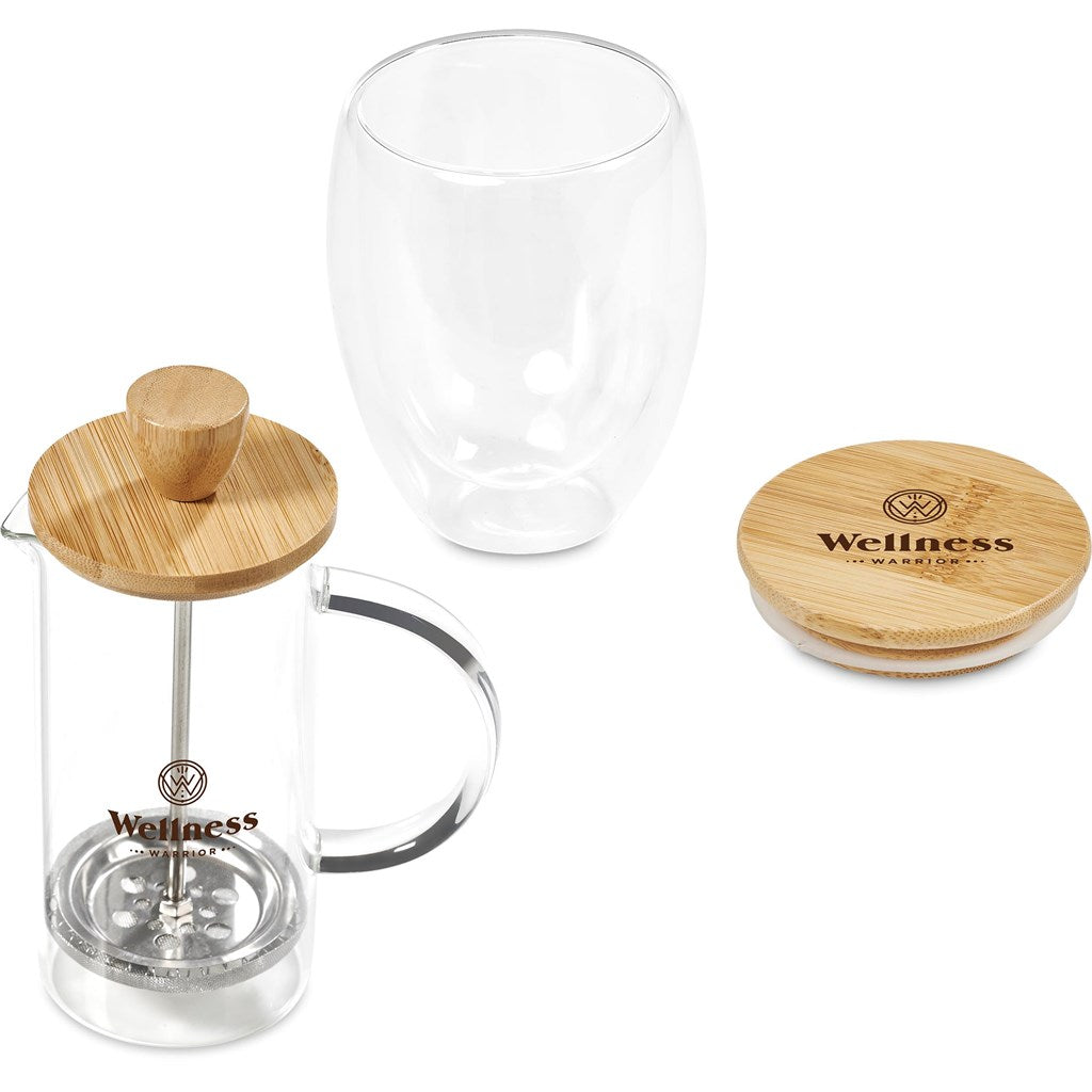 Okiyo Aibo Glass & Bamboo Coffee Set-9