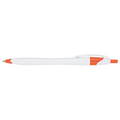 Slim White Barrel Ballpoint Pen